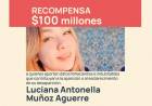 Suben a cien millones de pesos la recompensa por Luciana Muñoz