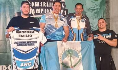 El Neuquino Emilio Mansilla logró su 7mo título del mundo en Powerlifting
