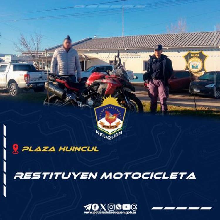 Restituyen Motocicleta