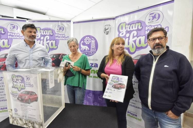 Plaza Huincul celebra sus 59 años con el sorteo de un 0 km