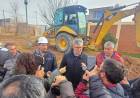 El intendente Claudio Larraza recorrió obras en ejecución en Plaza Huincul