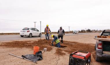 Plaza Huincul avanza en el plan de iluminación del acceso norte por ruta 17