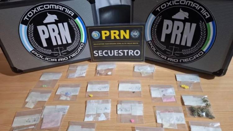 Secuestraron anfetaminas, metanfetaminas, cocaína y marihuana en una fiesta eléctronica en Cipolletti