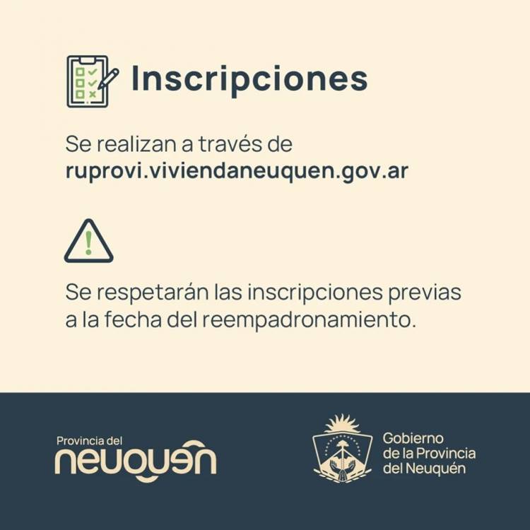 Comenzó el reempadronamiento para las personas que ya se encuentran registradas en el sistema de viviendas.