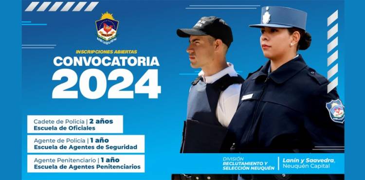 Policía del Neuquén: Inscripciones abiertas para la convocatoria año 2024