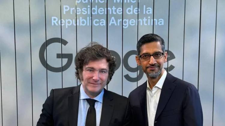 Javier Milei quiere convertir a Argentina en un "Silicon Valley" y Google le ofreció IA para modernizar el Estado