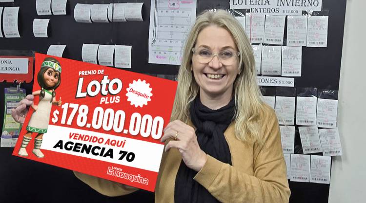 El premio millonario del Loto Plus se vendió en Neuquén