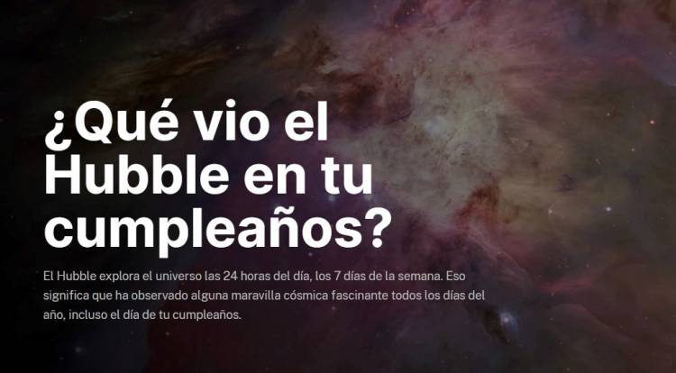 Mira la foto del espacio que la NASA tomó el día de tu cumpleaños