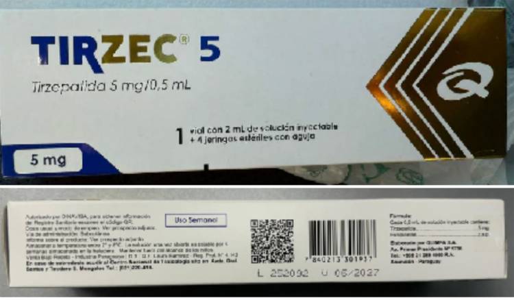 ANMAT advierte sobre unidades de TIRZEC