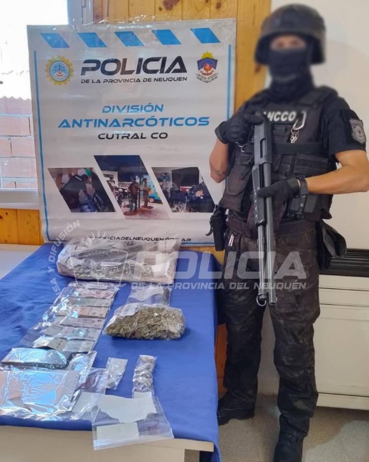 CUTRAL CO: Allanamiento por narcomenudeo, secuestro de estupefacientes, dinero y elemento tecnológicos 